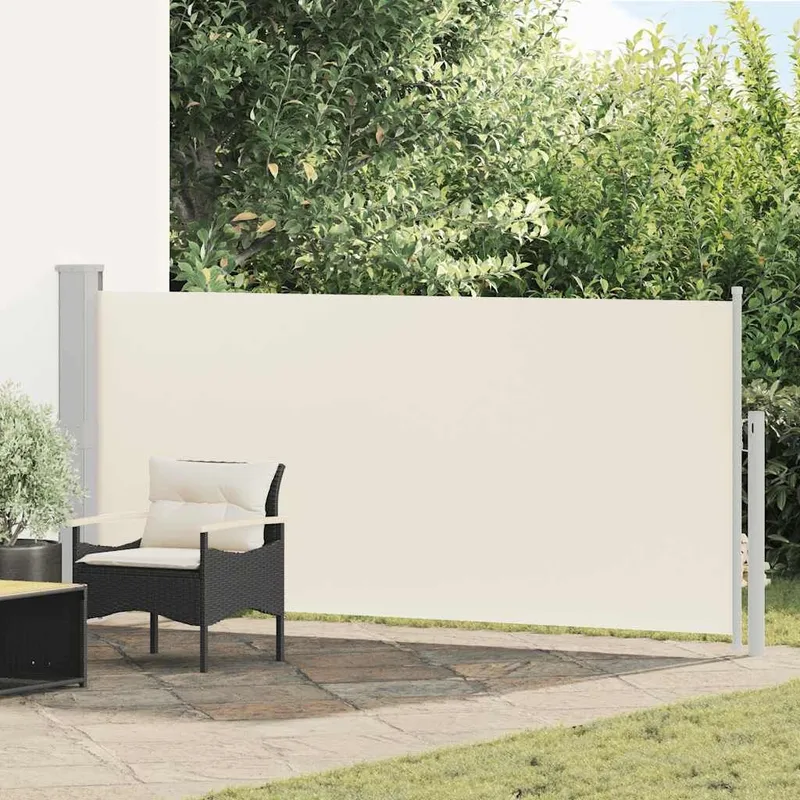 Ausziehbare Seitenmarkise 140x314 cm Creme