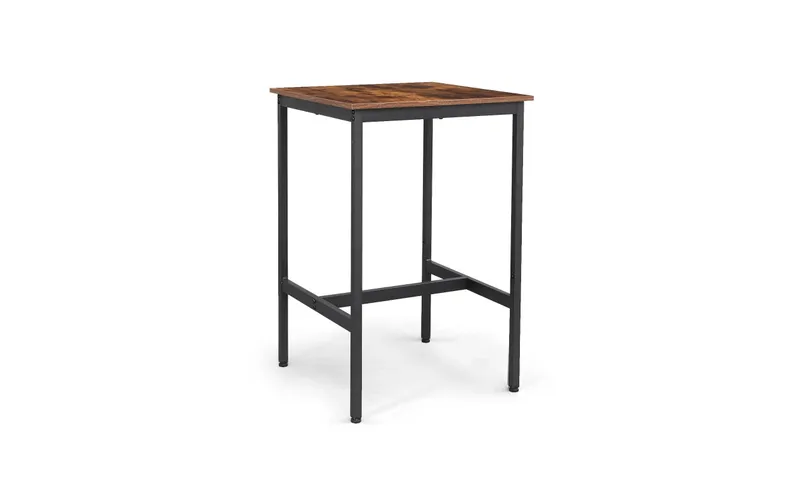 VASAGLE Bartisch 60 x 92 cm, nero/marrone