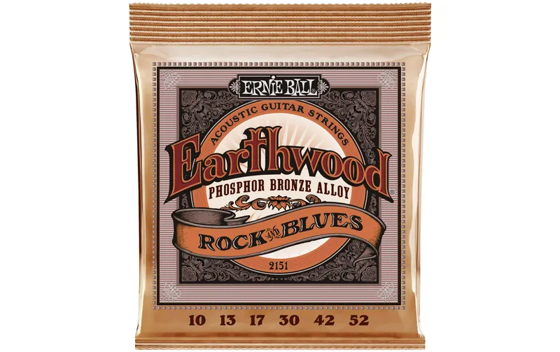 Ernie Ball Gitarrensaiten 2151 Earthwood PB – Rock and Blues 10-52