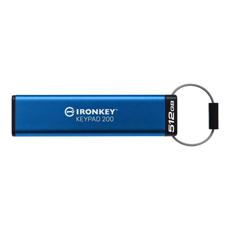 KINGSTON 512GB IronKey Keypad 200 FIPS 140-3 Lvl 3 Pending AES-256 Encrypted