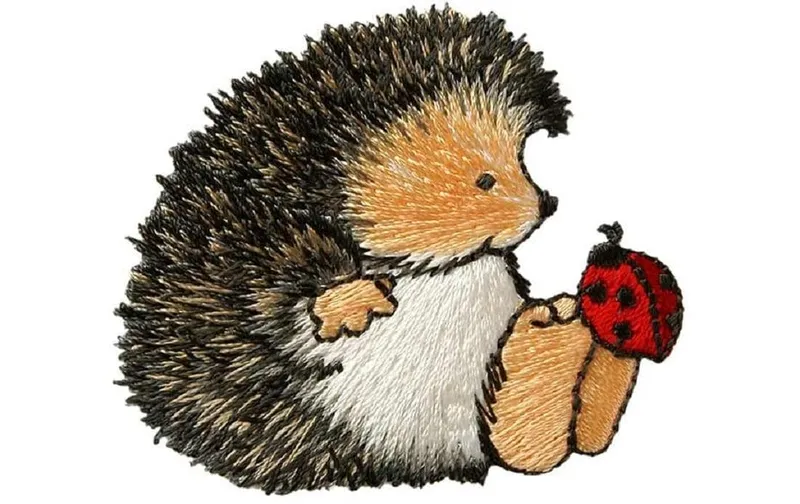 Mono-Quick Aufbügelbild Igel mit Junikäfer 1 pieces
