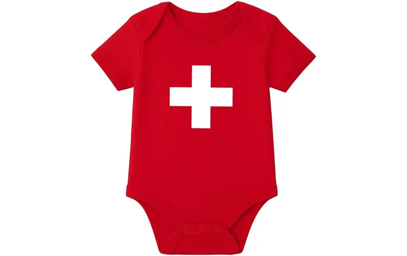 Trendcompany Babybody Schweiz, 62/68, rouge