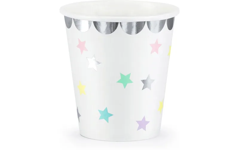 Partydeco Einwegbecher Einorn/Sterne 6 Stück