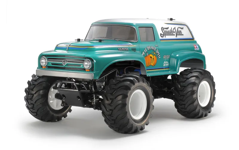 Tamiya Monster Truck Squash Van GF-02 4WD Türkis, Bausatz, 1:10