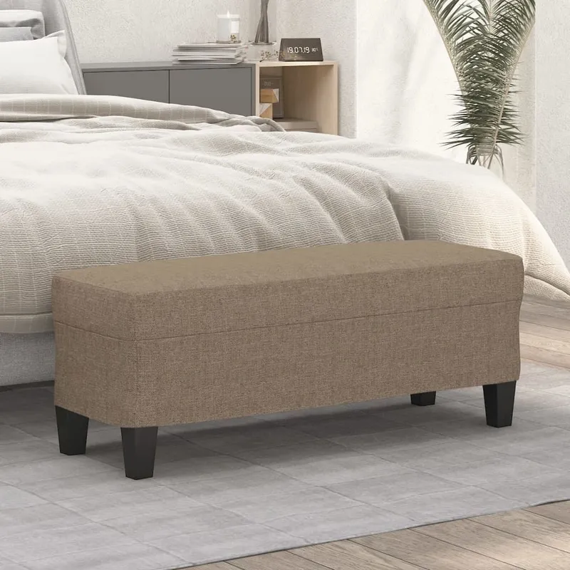 Sitzbank Taupe 100x35x41 cm Stoff