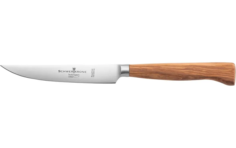 Schwertkrone Allzweckmesser 12 cm geschmiedet – olivenholz Braun