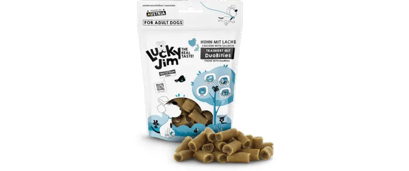Lucky Jim Leckerli DuoBities Huhn mit Lachs 70 g