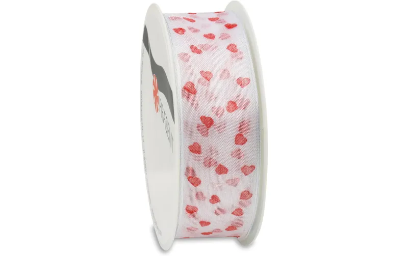 Pattberg Geschenkband 25 mm x 3 m, Herzen