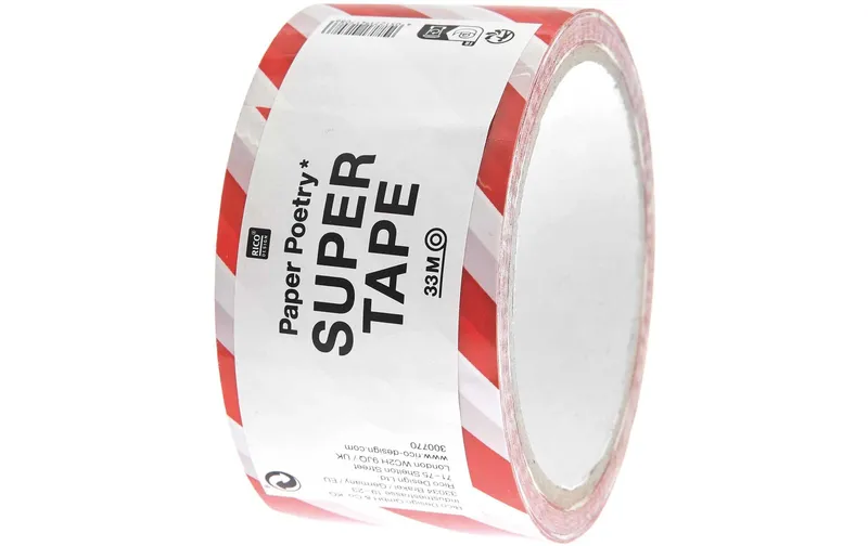 Rico Design Klebeband Paper Poetry 50 mm x 33 m, red/white
