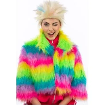 Plüschjacke langes Flor S