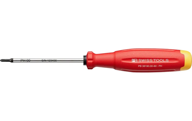 PB Swiss Tools SwissGrip Evo Kreuzschraubenzieher PH00 60 mm