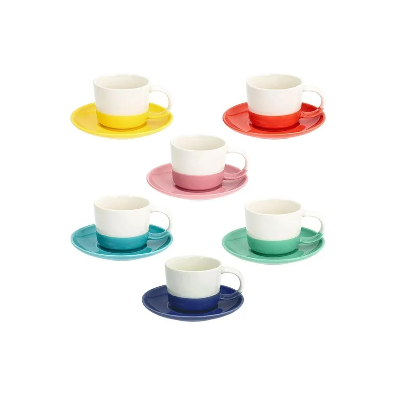 Tognana Tognana Kaffeetassen-Set Rainbow 210 ml, 6 Stück, Mehrfarbig