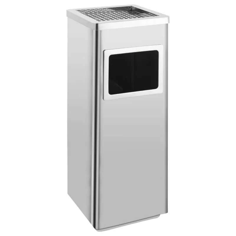 Mülleimer con Aschenbecher 36 L acciaio inox