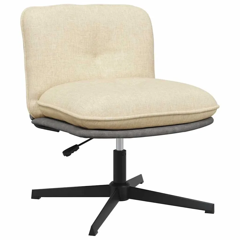 Bürostuhl Drehbar Creme tessuto