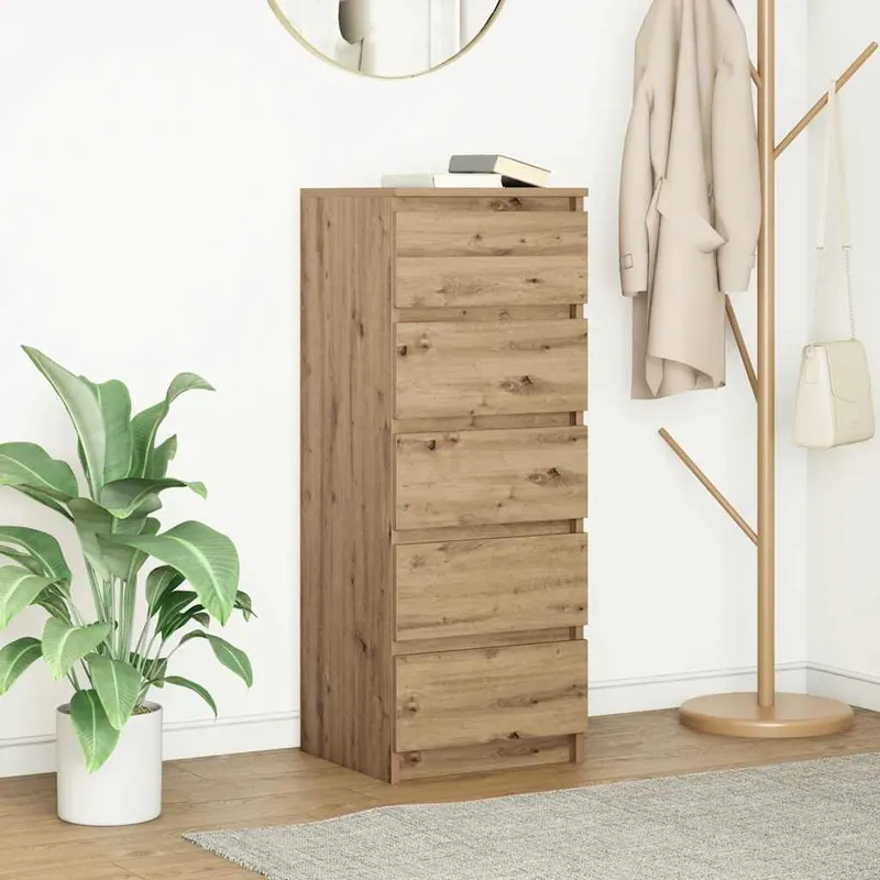 Sideboard mit Schubladen Artisan-Eiche 37,5x35x99 cm