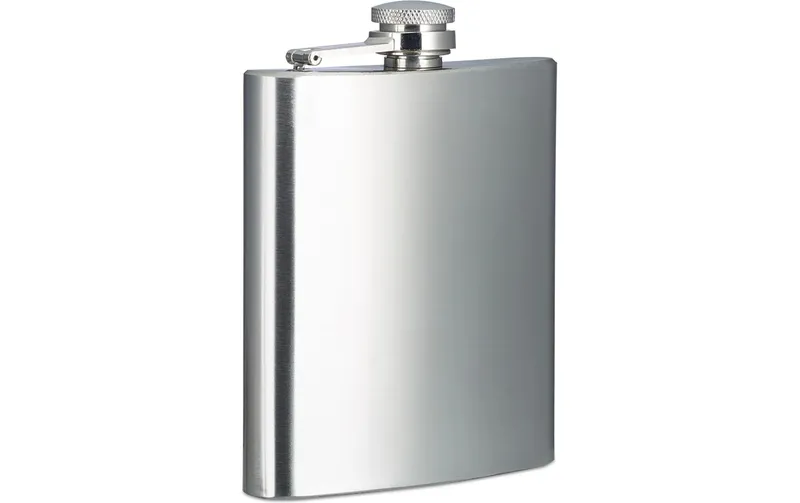 relaxdays Outdoor-Flachmann Silber, 200 ml