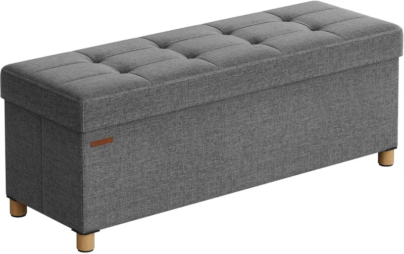 Songmics Sitztruhe Ottomane 110 x 40 cm, grey