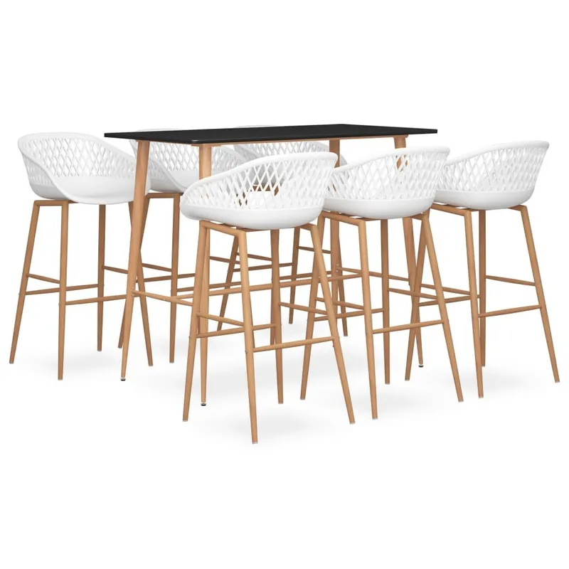 7 pz. Bar-Set nero e bianco