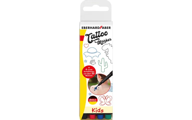 Eberhard Faber Tattoostift Set Kids, 4 Stück