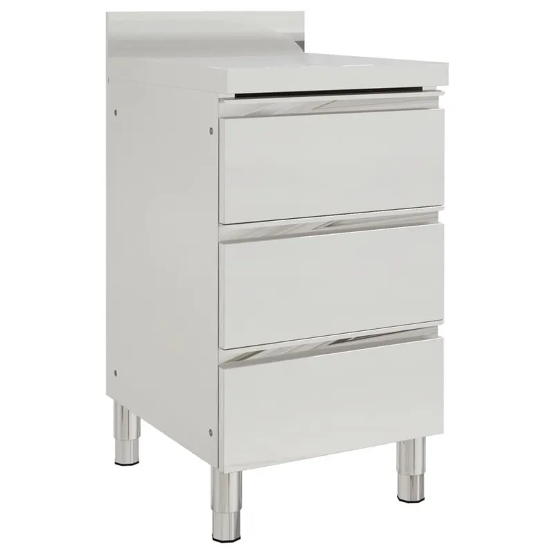 Gewerbe-Küchenschrank mit 3 Schubladen 50x60x96 cm
