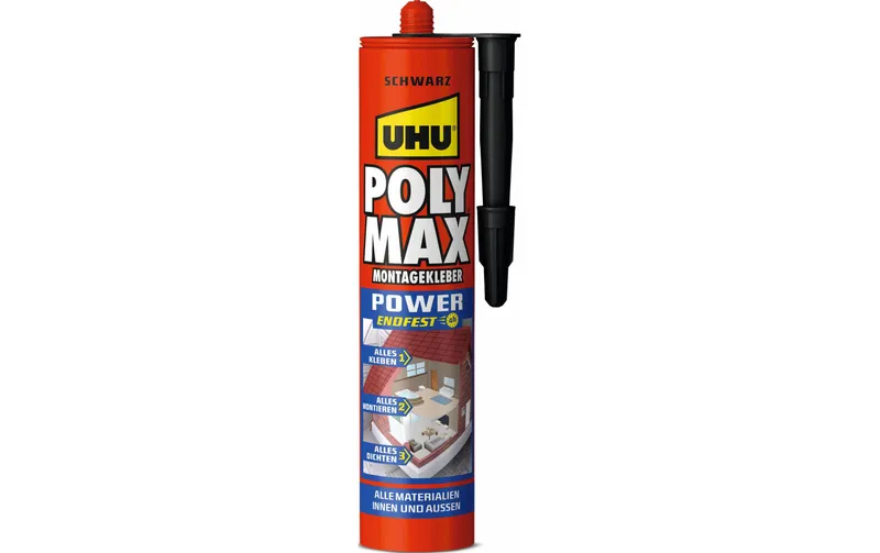 UHU Montagekleber POLY MAX POWER nero 472 ml, nero