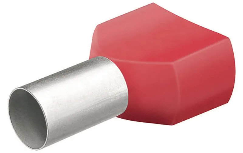 Knipex Aderendhülsen Twin 24 x 12 mm rouge, 50 pièces