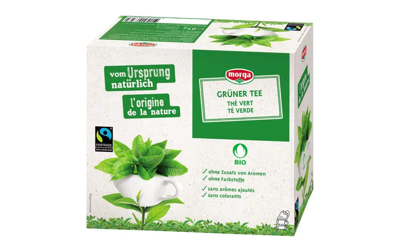 Morga Teebeutel Bio Fairtrade greener Tee 50 Beutel