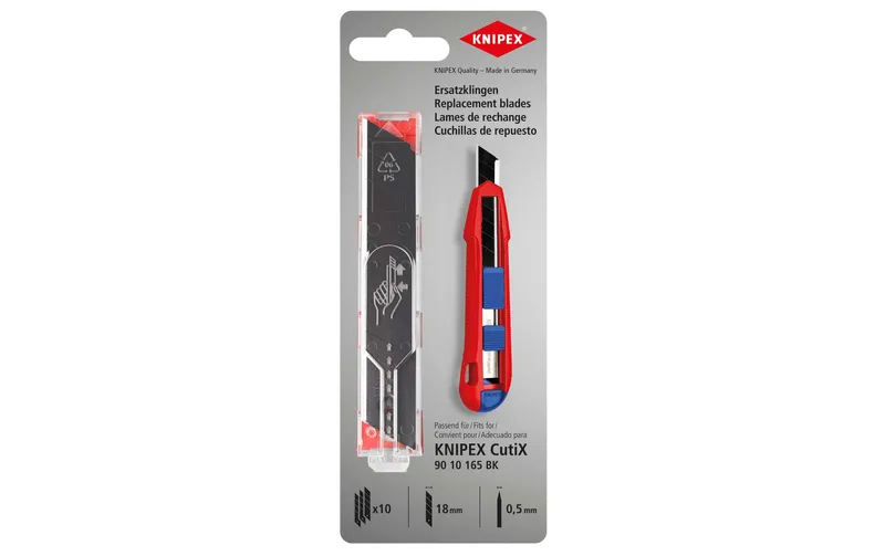 Knipex Ersatzklingen per CutiX Universalmesser 90 10 165 BK, 10 St.