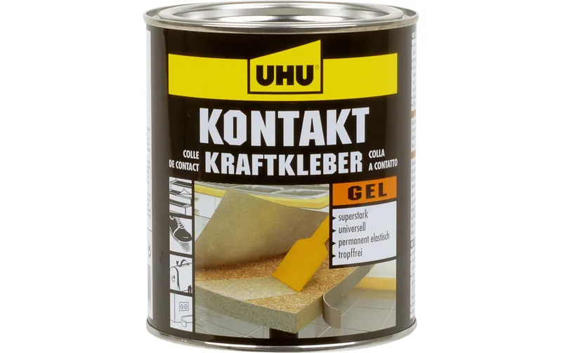 UHU Kontakt Kraftkleber Gel Dose 640 ml, Gelb