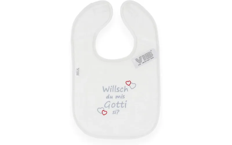 Very Important Baby Lätzchen Willsch du mis Gotti si? Weiss