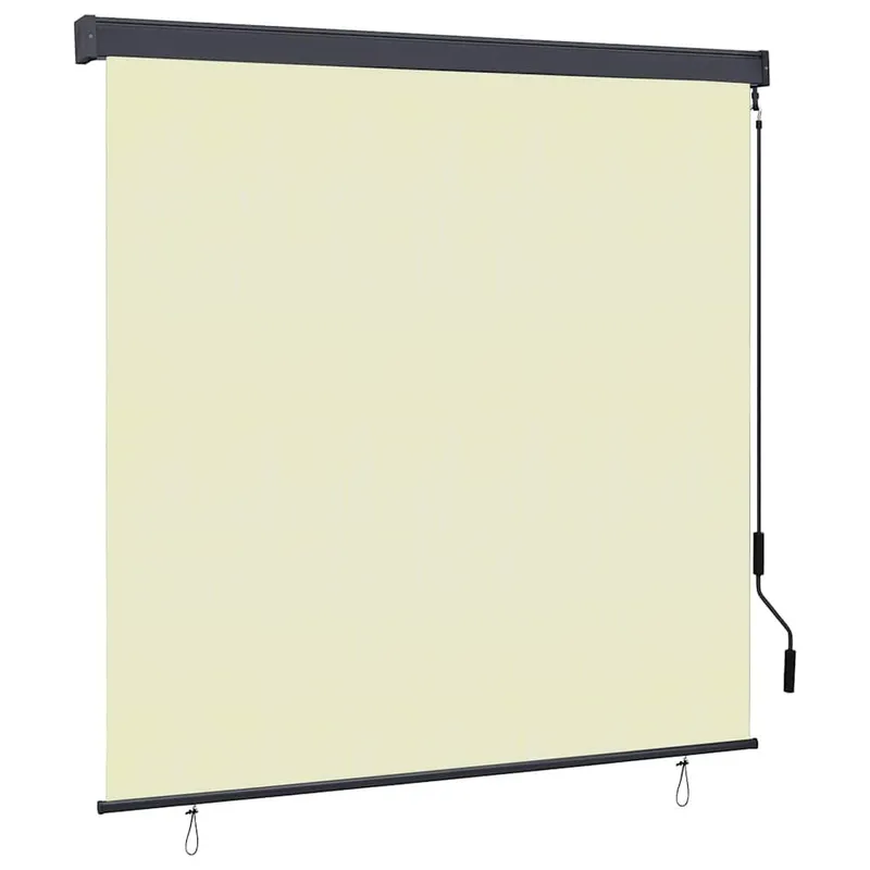 Rollo Creme 180 x 250 cm Stoff und Aluminium