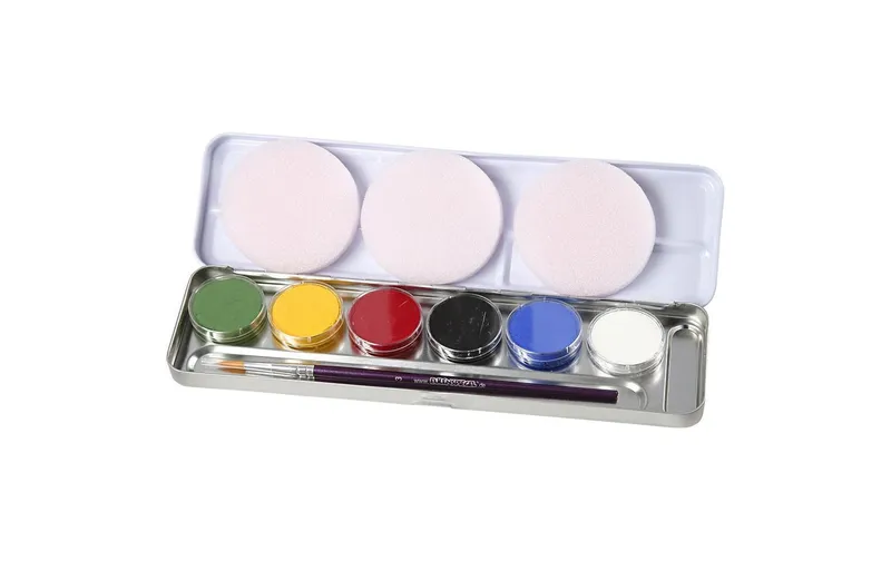 Eulenspiegel Schminkfarbe Aqua 6 Farben Palette