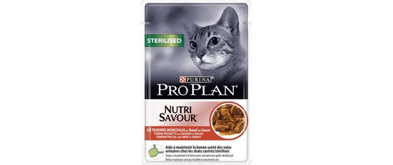 Purina Pro Plan Nassfutter Adult Sterililized Sauce Rind 26 x 85 g