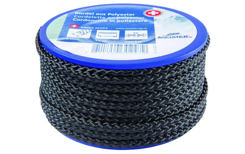 Meister Kordel Ø 4 mm, 15 m, 300 kg, noir