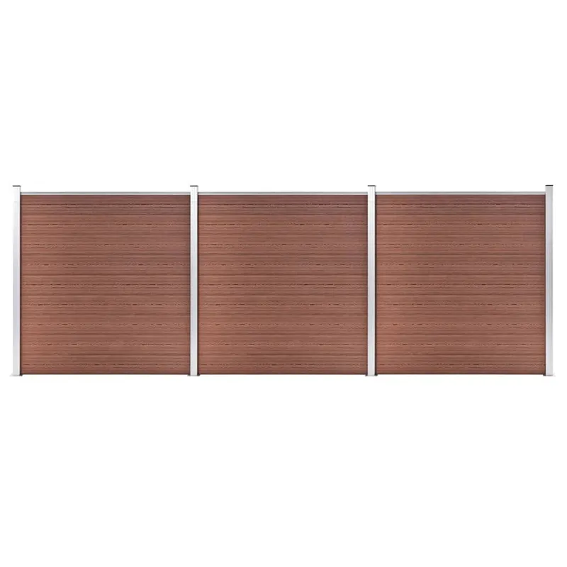 Gartenzaun WPC 526x186 cm marrone