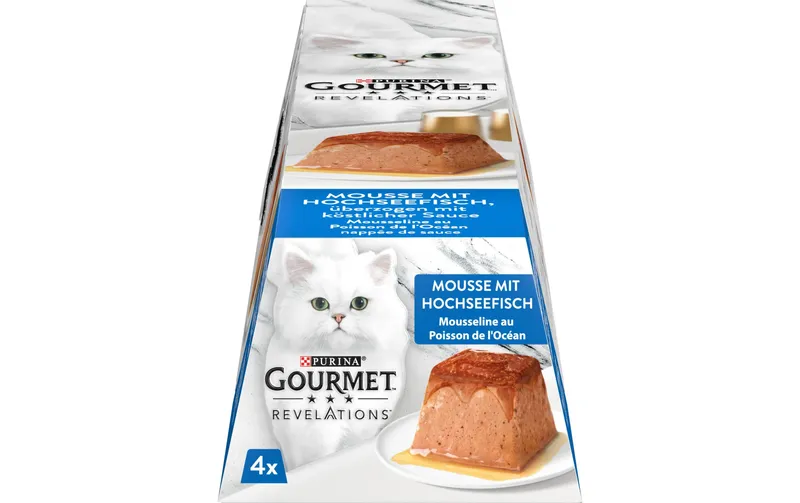 Purina Gourmet Nassfutter Revelations Mousse Hochseefisch 4 x 57g