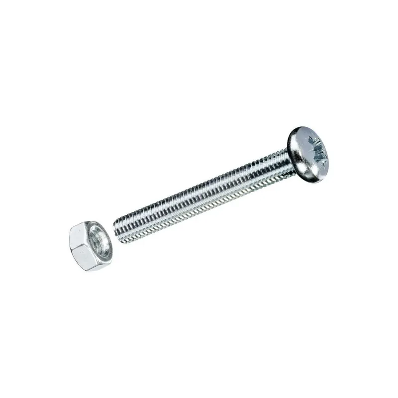 FTM Metrische Schrauben M 6 x 50 mm, mit Muttern, Stahl, 2 pièces