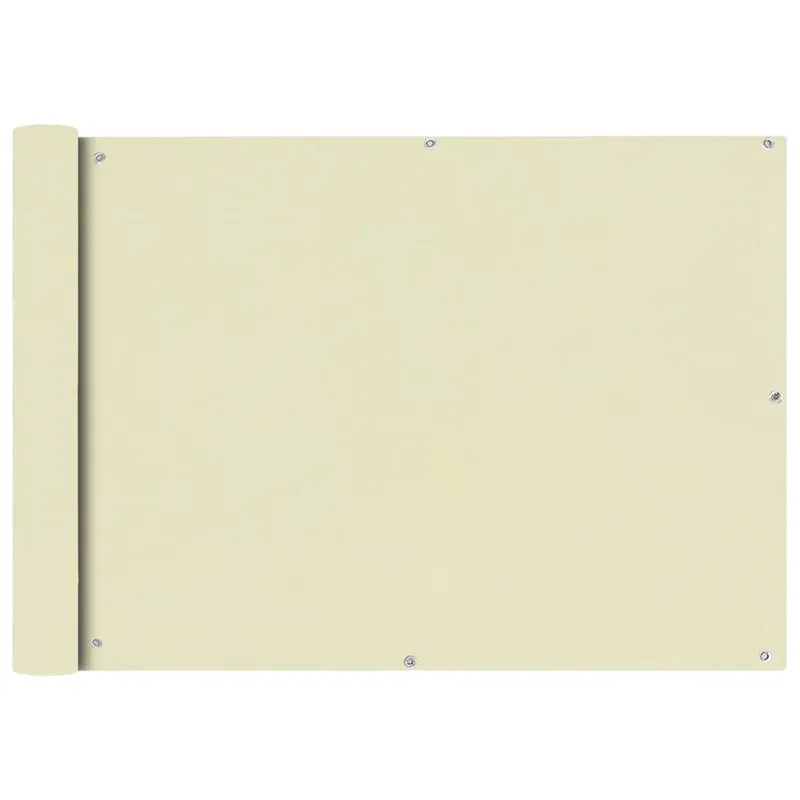 Balkonsichtschutz Oxfordgewebe 75x600 cm Creme