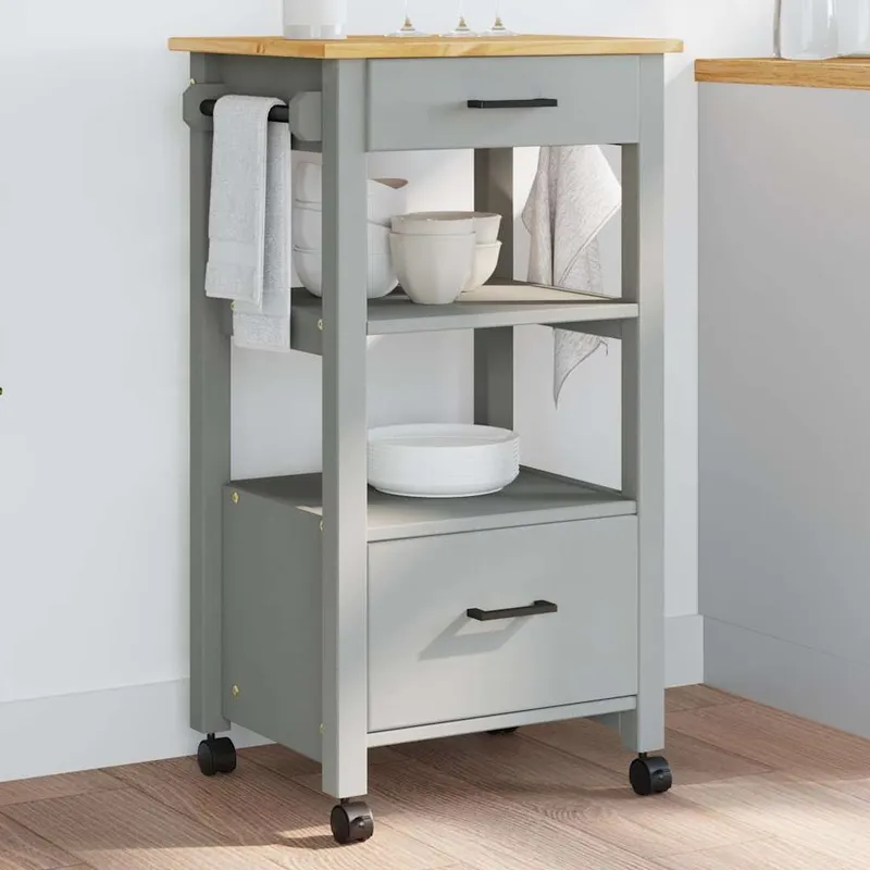 Küchenwagen MONZA 48x40x88,5 cm legno massiccio pino