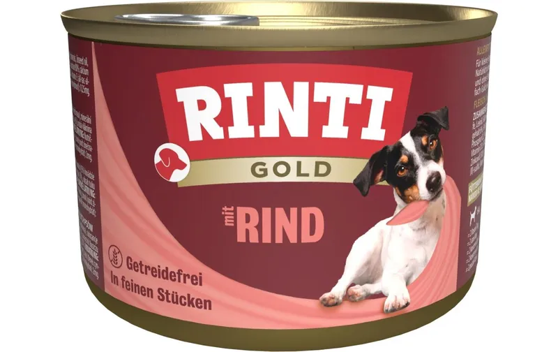Rinti Nassfutter Dose Gold con Rind, 185 g