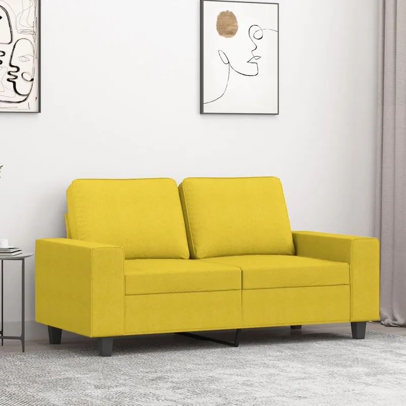 2-Sitzer-Sofa Hellgelb 120 cm tessuto
