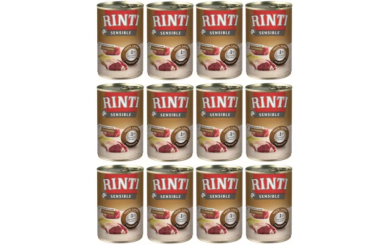 Rinti Nassfutter Sensible Dose Lamm + Kartoffel, 12 x 400 g