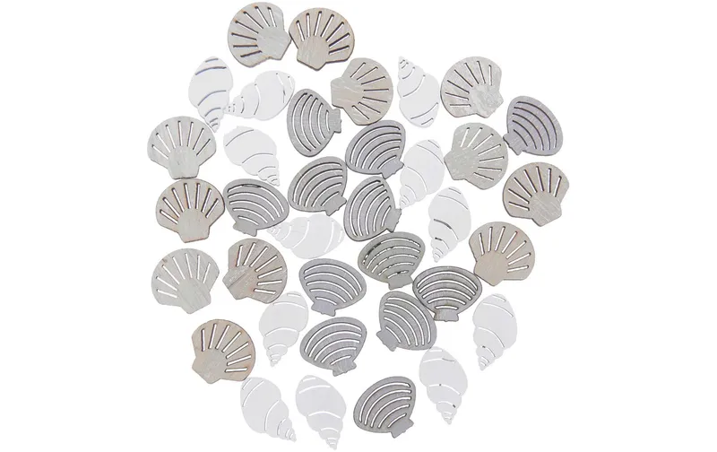 Rico Design Streudeko Muschel natur 36 pièces