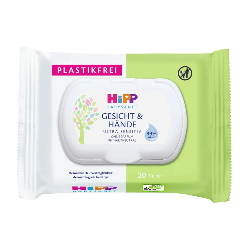 HIPP Feuchttücher Babysanft Gesicht & Hände 1x 20 Stk.