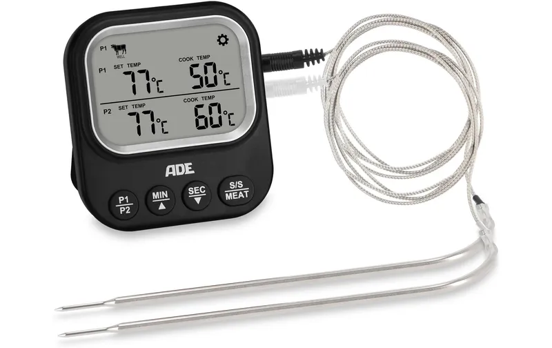 ADE Digitales Braten- e Ofenthermometer nero