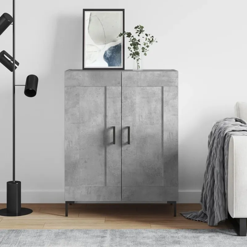 Sideboard Betongrau 69,5x34x90 cm derivato del legno