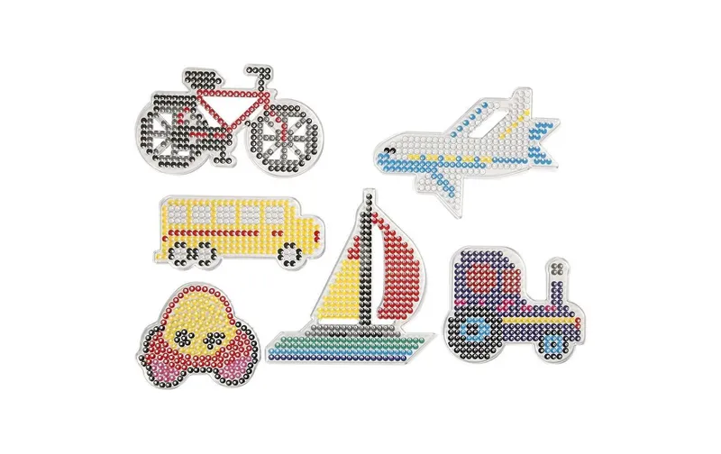 Creativ Company Bügelperlen Platten Fahrzeuge transparent