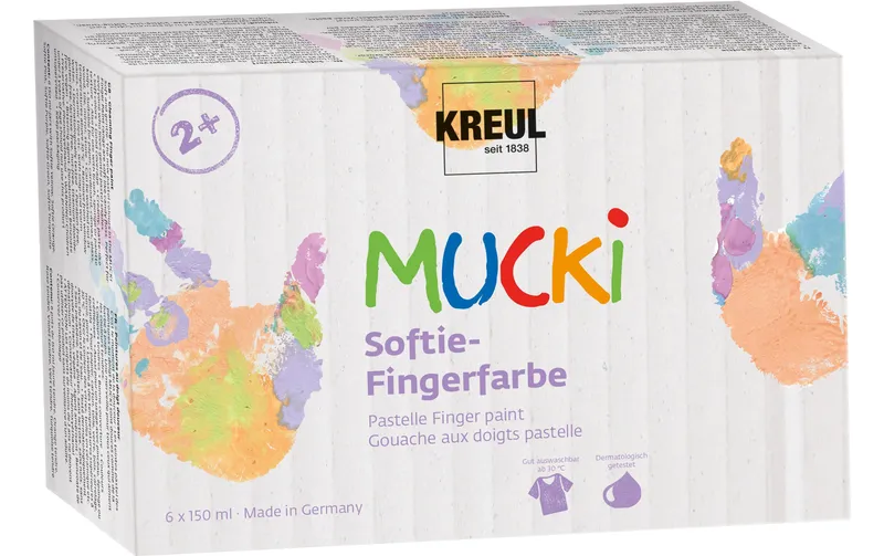 Kreul Fingerfarbe Mucki 150 ml, 6 pieces