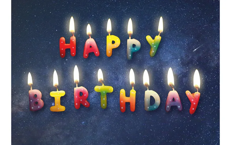 naturel Verlag Geburtstagskarte Kerzen Happy Birthday 17.5 x 12.2 cm