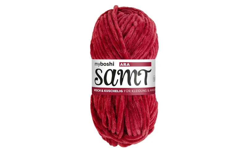 myBoshi Wolle Chenille Samt Ara 100 g, 100 m